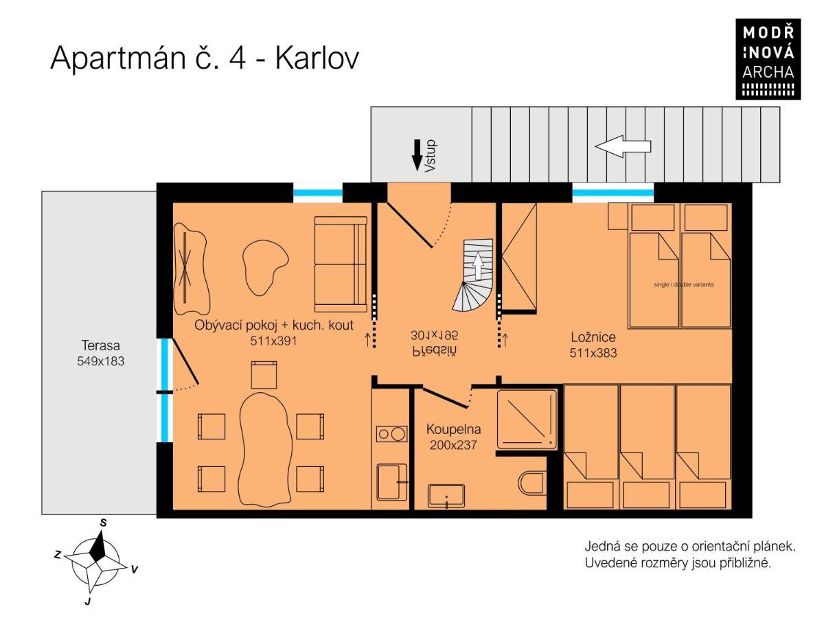 Apartmany Modrinova Archa S Privatni Saunou Vaclavov u Bruntalu 외부 사진